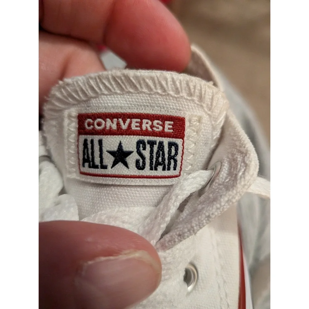 Converse Chuck Taylor All Star Infant Size 3 White Canvas Low Top Sneakers 7J256
